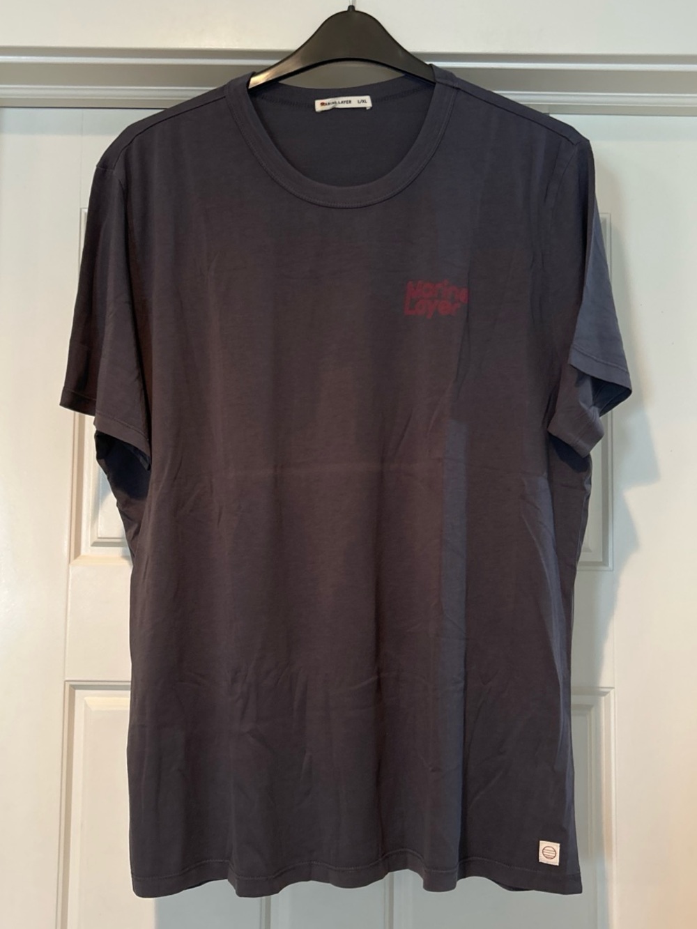Marine Layer Men's Charcoal Short-Sleeve Logo Tee